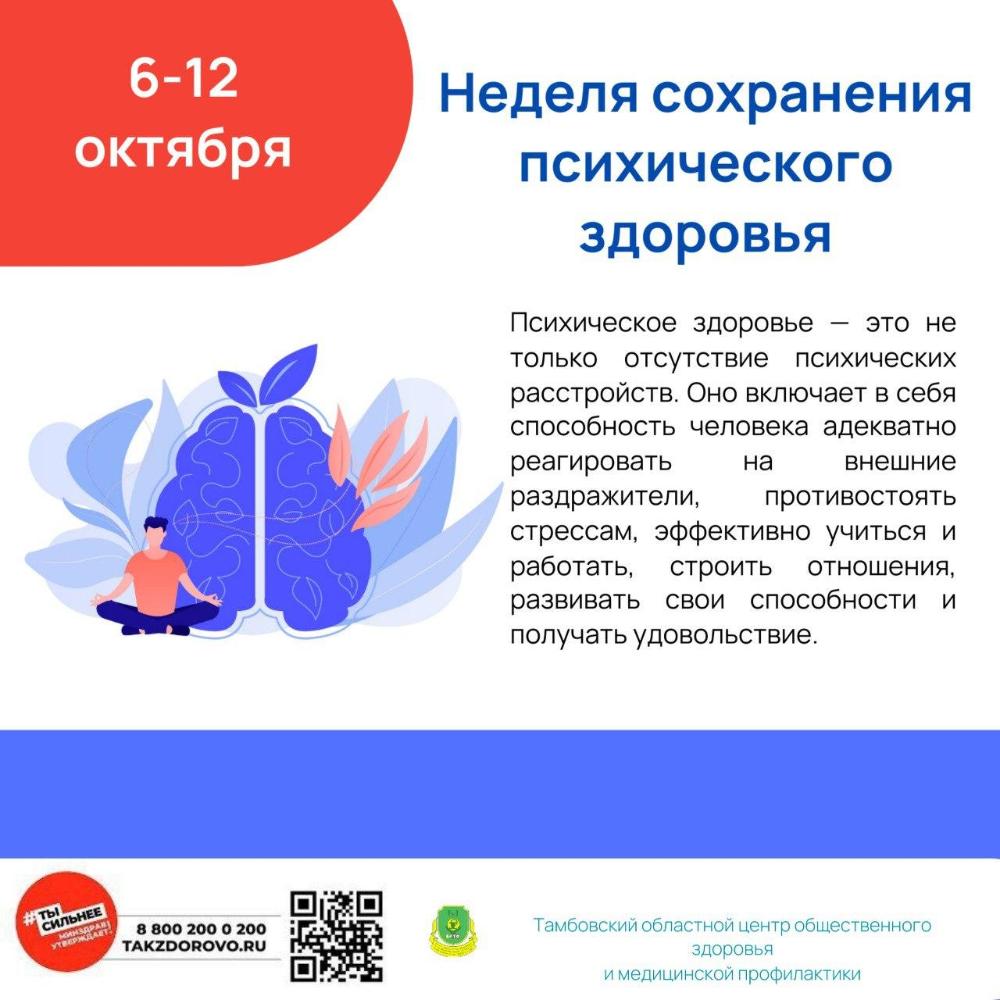Неделя сохранения психического здоровья 