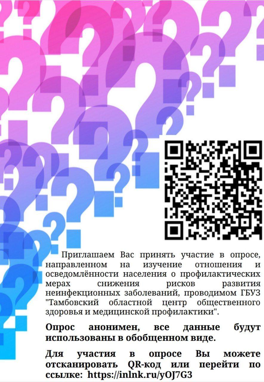 Осведомлённость жителей Тамбовской области о мерах профилактики факторов риска развития неинфекционных заболеваний